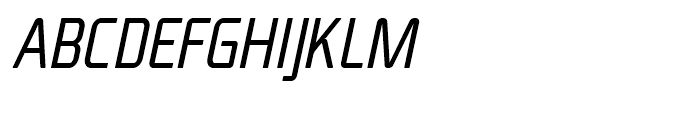 Unicod Sans Condensed Regular Italic Font UPPERCASE