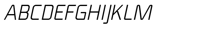 Unicod Sans Light Italic Font UPPERCASE
