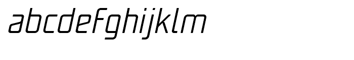 Unicod Sans Light Italic Font LOWERCASE