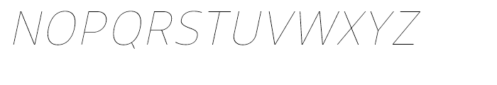 Uniman UltraLight Italic Font UPPERCASE