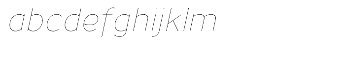 Uniman UltraLight Italic Font LOWERCASE