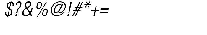 Univers 47 Light Condensed Oblique Font OTHER CHARS