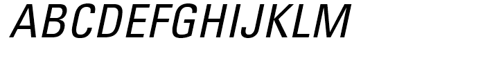 Univers Condensed Oblique Font UPPERCASE