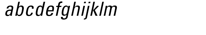 Univers Condensed Oblique Font LOWERCASE