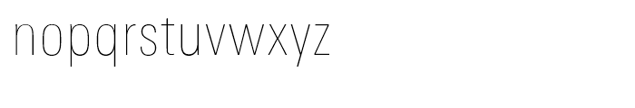 Univers Next 120 Condensed Ultra Light Font LOWERCASE