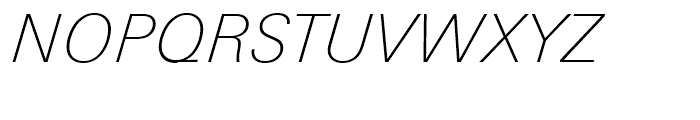 Univers Next 231 Basic Thin Italic Font UPPERCASE