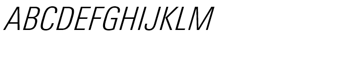 Univers Next 321 Condensed Light Italic Font UPPERCASE