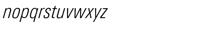 Univers Next 321 Condensed Light Italic Font LOWERCASE