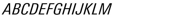 Univers Next 421 Condensed Italic Font UPPERCASE