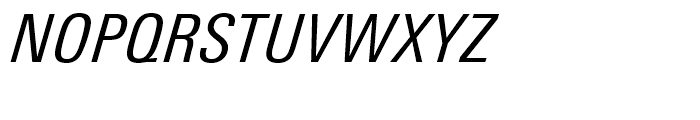 Univers Next 421 Condensed Italic Font UPPERCASE