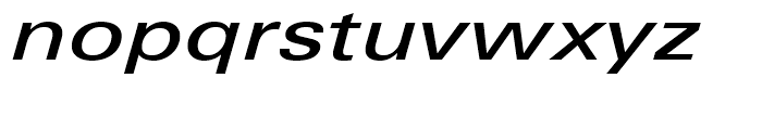 Univers Next 541 Extended Medium Italic Font LOWERCASE