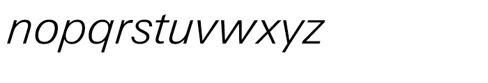 Univers Next Cyrillic 331 Light Italic Font LOWERCASE