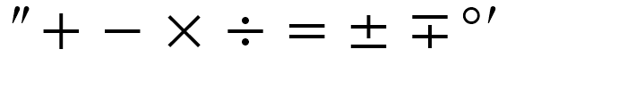 Universal Math I Regular Font OTHER CHARS