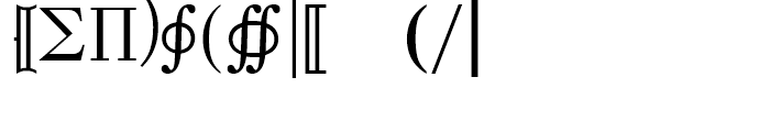 Universal Mathematical Pi 3 Font LOWERCASE