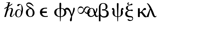 Universal Pi Greek with Math Pi Font LOWERCASE
