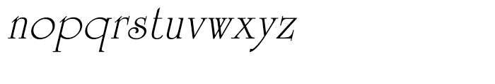 University Roman Italic Font LOWERCASE