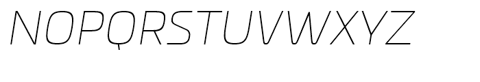 Univia Pro Thin Italic Font UPPERCASE