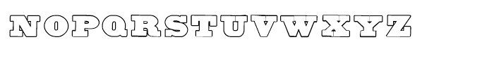 Untitled Wood Type Outline Font LOWERCASE