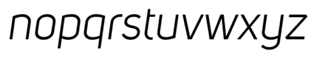 Uni Sans Book Italic Font LOWERCASE