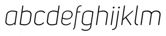 Uni Sans Light Italic Font LOWERCASE