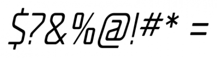Unicod Sans Condensed Light Italic Font OTHER CHARS