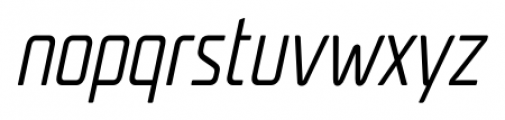 Unicod Sans Condensed Light Italic Font LOWERCASE