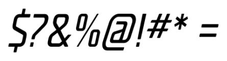 Unicod Sans Condensed Regular Italic Font OTHER CHARS