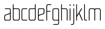 Unicod Sans Condensed UltraLight Font LOWERCASE