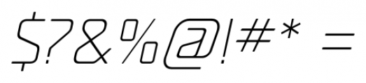Unicod Sans UltraLight Italic Font OTHER CHARS