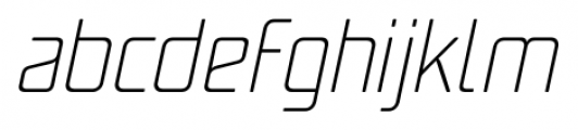 Unicod Sans UltraLight Italic Font LOWERCASE