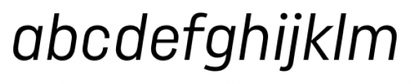 Uniform Condensed Italic Font LOWERCASE