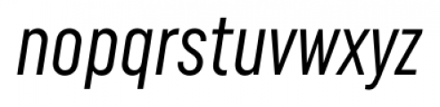 Uniform Extra Condensed Italic Font LOWERCASE