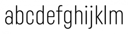 Uniform Rounded Extra Condensed Light Font LOWERCASE