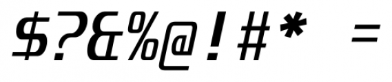 Unispace Italic Font OTHER CHARS