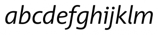 Unita DemilightItalic Font LOWERCASE