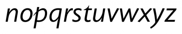 Unita DemilightItalic Font LOWERCASE