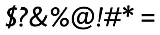 Unita Italic Font OTHER CHARS