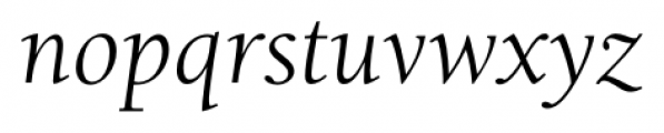 University Oldstyle Book Italic Font LOWERCASE