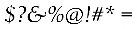 University Oldstyle Medium Italic Font OTHER CHARS