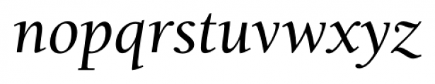 University Oldstyle Medium Italic Font LOWERCASE