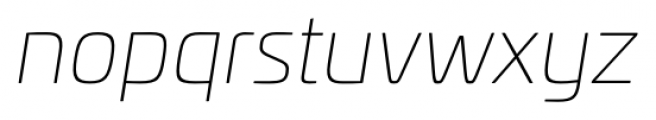 Univia Pro Thin Italic Font LOWERCASE