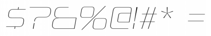 Uniwars UltraLight Italic Font OTHER CHARS