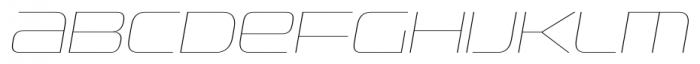 Uniwars UltraLight Italic Font LOWERCASE