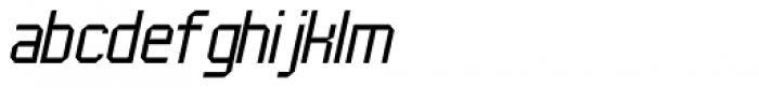 UNDA Angle Fine Italic Regular Font LOWERCASE