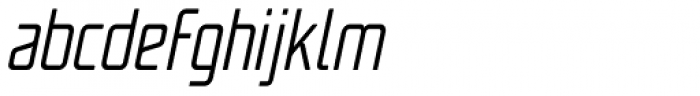 UNicod Sans Condensed Light Italic Font LOWERCASE