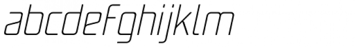 UNicod Sans UltraLight Italic Font LOWERCASE