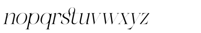 Unclare Thin Italic Font LOWERCASE
