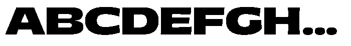Uncmmn Genio Extra Bold Font UPPERCASE