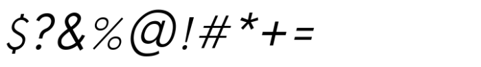 Undeka Light Italic Font OTHER CHARS