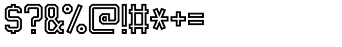 Undergrad Outline Thin Font OTHER CHARS